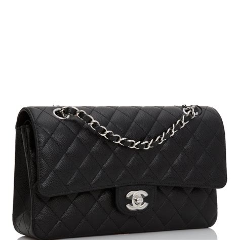 chanel classic flap medium silver hardware|Meer.